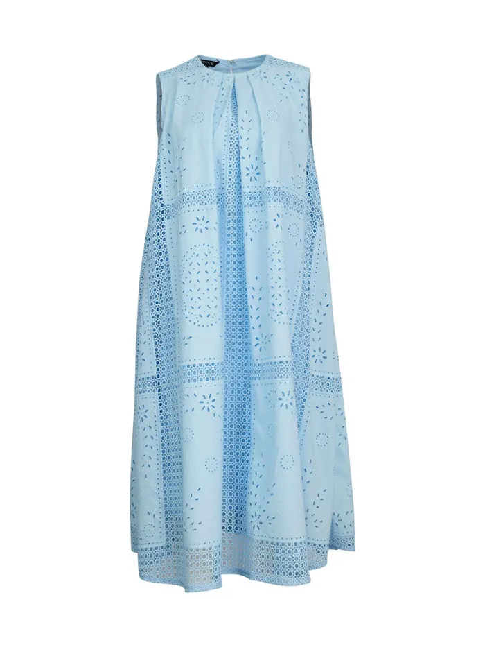 Misook Midi Tent Dress 8211 Sleeveless Eyelet Detailed Woven Women Dresses Misook Midi Tent Dress 8211 Sleeveless Eyelet Detailed Woven Women Dresses