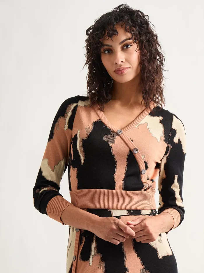 Misook Modern Fit Short Jacquard Soft Knit Sweater Top Women Tops and Tees