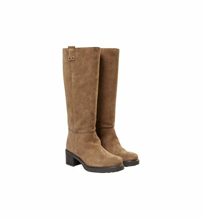 MMWales Suede Hi Boot Dark Beige Women Shoes MOS MOSH