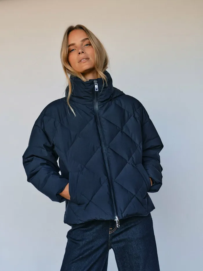 MOS MOSH Jackets and Coats Women MMAhla Down Jacket Salute Navy MOS MOSH Jackets and Coats Women MMAhla Down Jacket Salute Navy