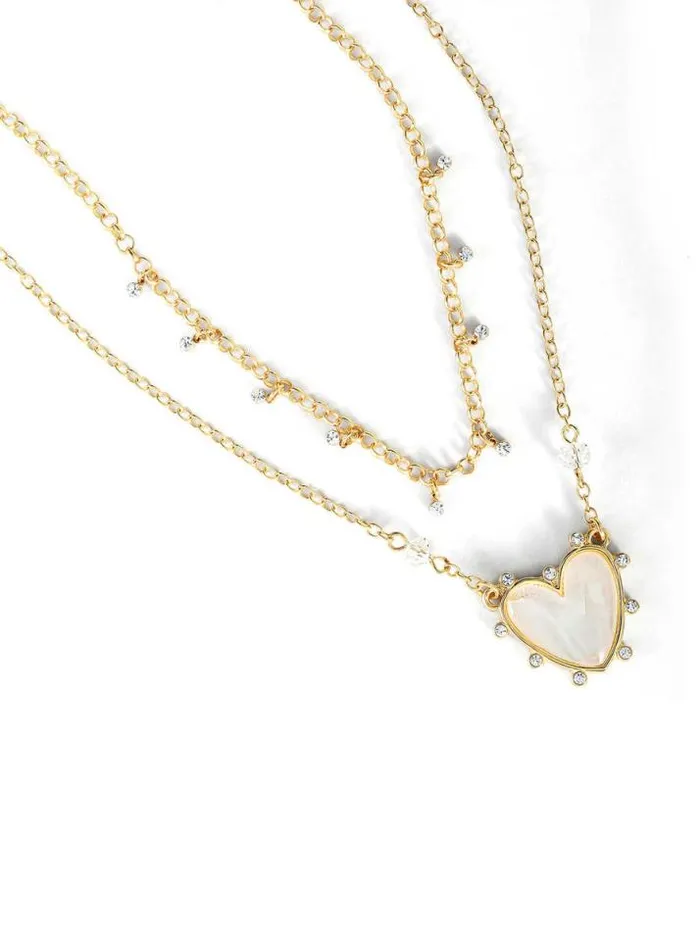 Necklaces Accessories Jessica Simpson Layered Heart Necklace