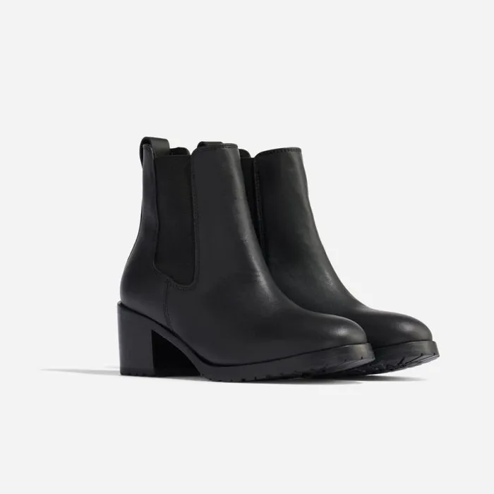 Nisolo Boots Women Ana GoTo Heeled Chelsea Boot Blackblack