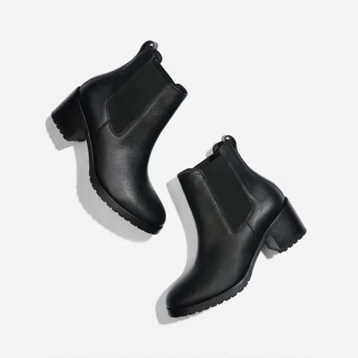 Nisolo Boots Women Ana GoTo Heeled Chelsea Boot Blackblack
