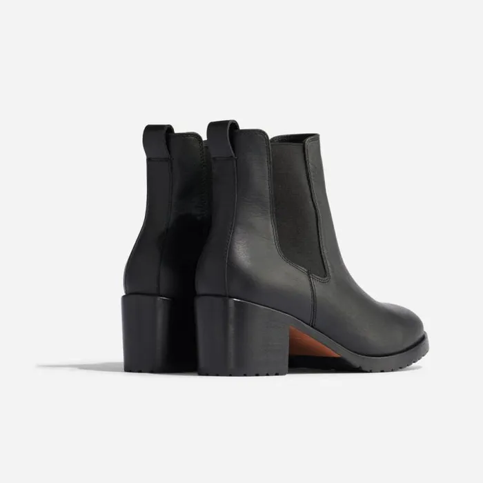 Nisolo Boots Women Ana GoTo Heeled Chelsea Boot Blackblack