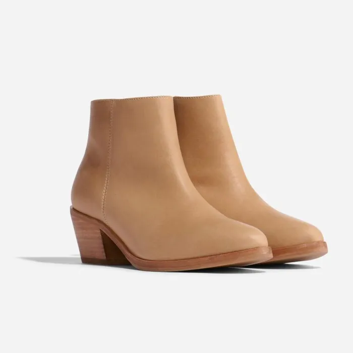 Nisolo Boots Women Marisa Inside Zip Boot Almond