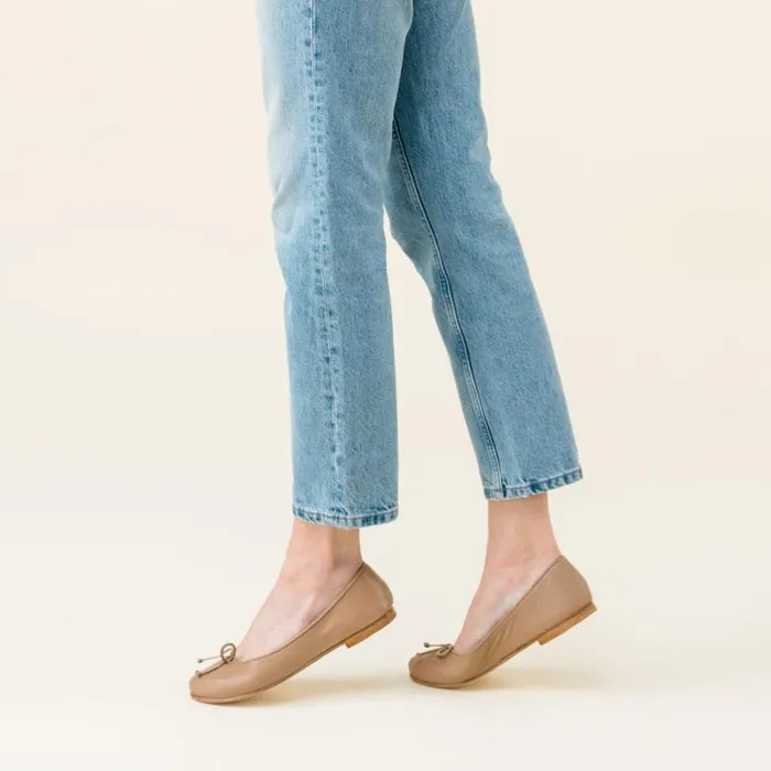Nisolo Flats and Slip Ons Women Bea GoTo Ballet Flat Almond Nisolo Flats and Slip Ons Women Bea GoTo Ballet Flat Almond