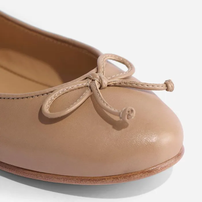Nisolo Flats and Slip Ons Women Bea GoTo Ballet Flat Almond Nisolo Flats and Slip Ons Women Bea GoTo Ballet Flat Almond