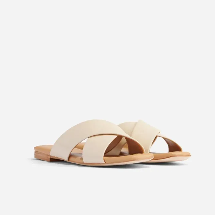 Nisolo Flats and Slip Ons Women Catalina Slide Sandal Bone