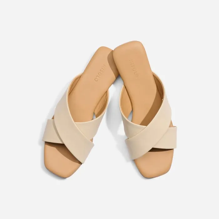 Nisolo Flats and Slip Ons Women Catalina Slide Sandal Bone