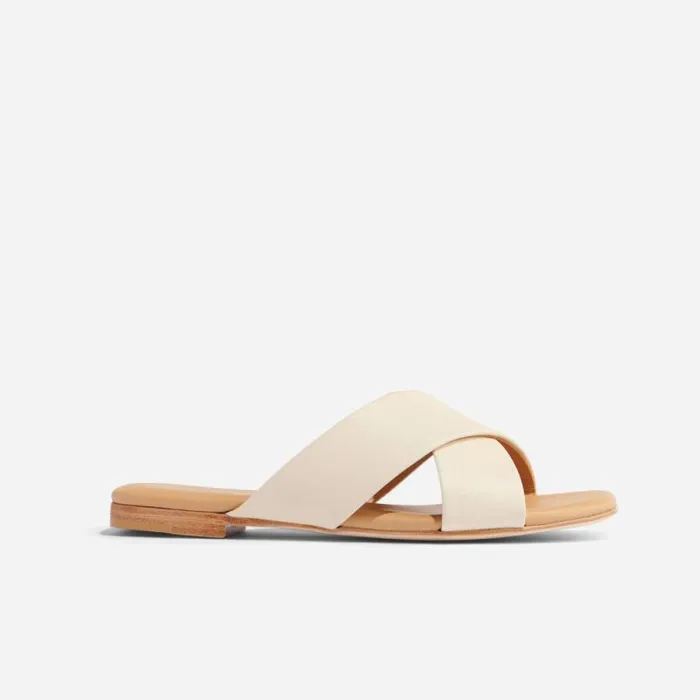 Nisolo Flats and Slip Ons Women Catalina Slide Sandal Bone