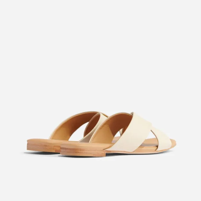 Nisolo Flats and Slip Ons Women Catalina Slide Sandal Bone