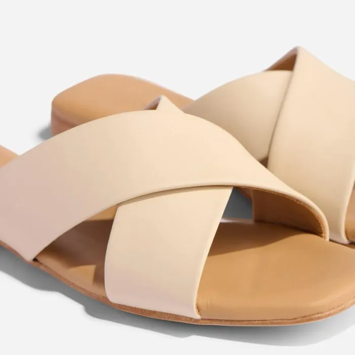 Nisolo Flats and Slip Ons Women Catalina Slide Sandal Bone