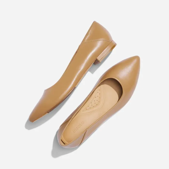 Nisolo Flats and Slip Ons Women Fina Pointed Toe Flat Almond Nisolo Flats and Slip Ons Women Fina Pointed Toe Flat Almond