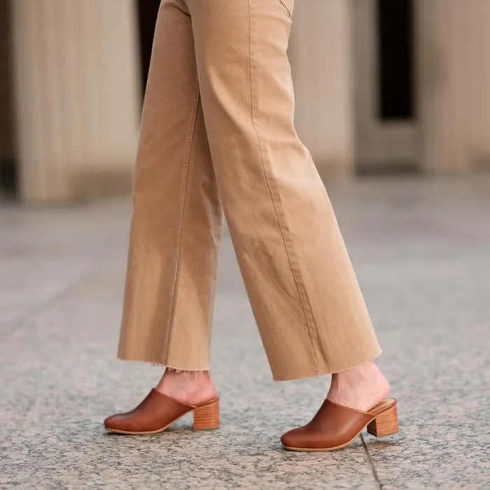 Nisolo Heels Women AllDay Heeled Mule Brandy Nisolo Heels Women AllDay Heeled Mule Brandy