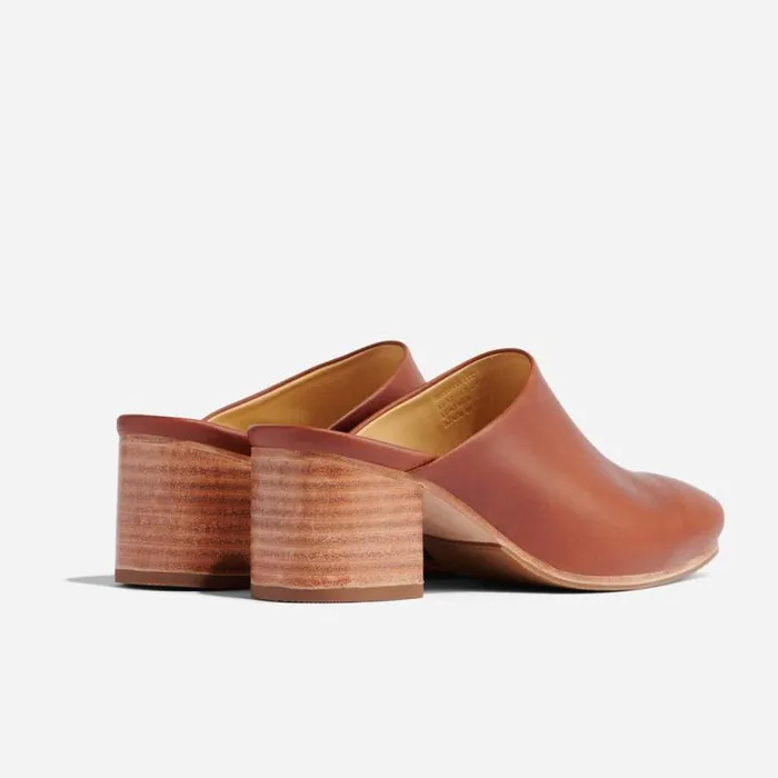 Nisolo Heels Women AllDay Heeled Mule Brandy Nisolo Heels Women AllDay Heeled Mule Brandy