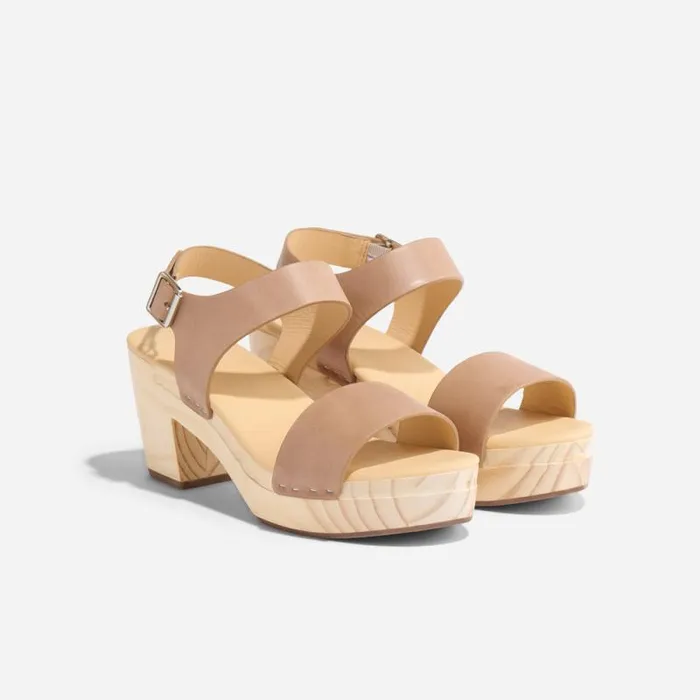 Nisolo Heels Women AllDay Open Toe Clog Almond