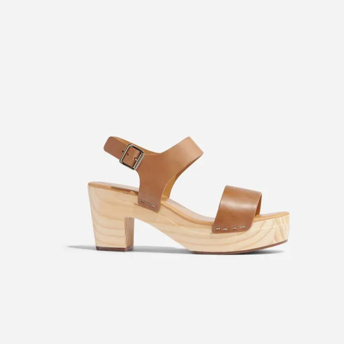 Nisolo Heels Women AllDay Open Toe Clog Almond Nisolo Heels Women AllDay Open Toe Clog Almond