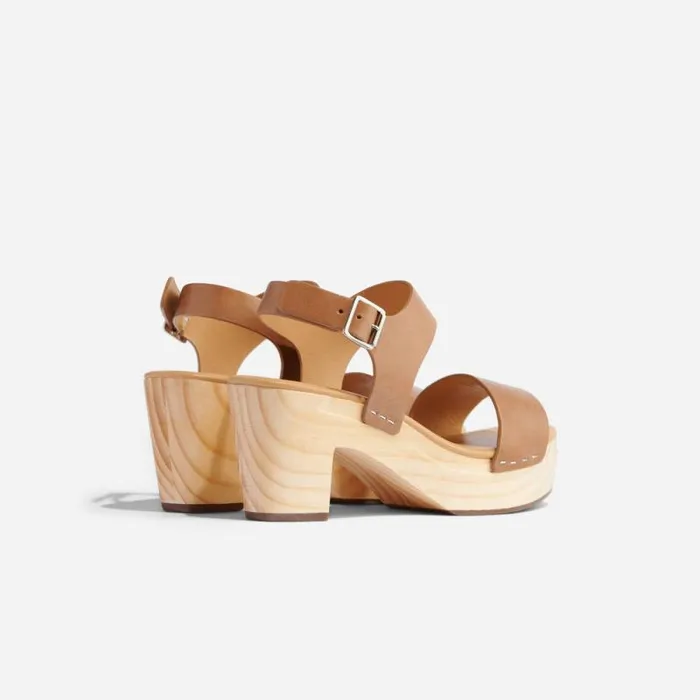 Nisolo Heels Women AllDay Open Toe Clog Almond Nisolo Heels Women AllDay Open Toe Clog Almond