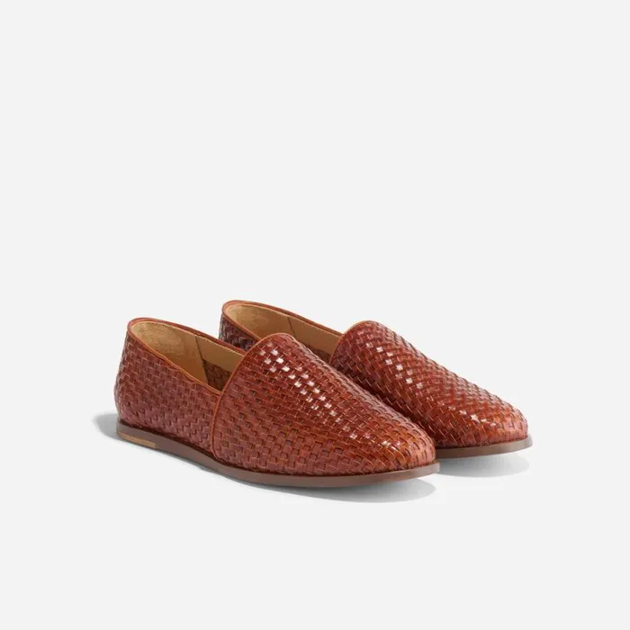 Nisolo Oxfords and Loafers Men Alejandro Woven Slip On 20 Woven Brandy