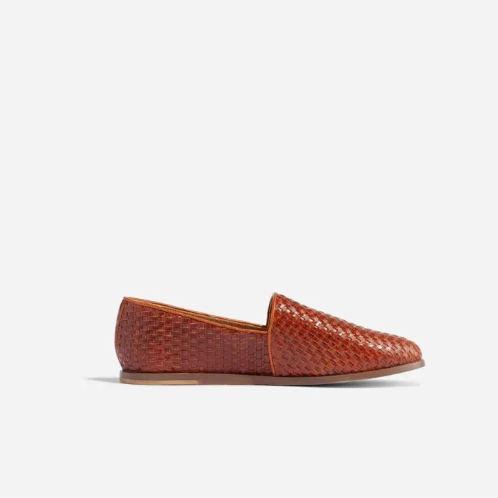 Nisolo Oxfords and Loafers Men Alejandro Woven Slip On 20 Woven Brandy
