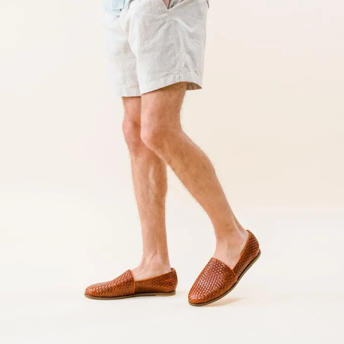 Nisolo Oxfords and Loafers Men Alejandro Woven Slip On 20 Woven Brandy