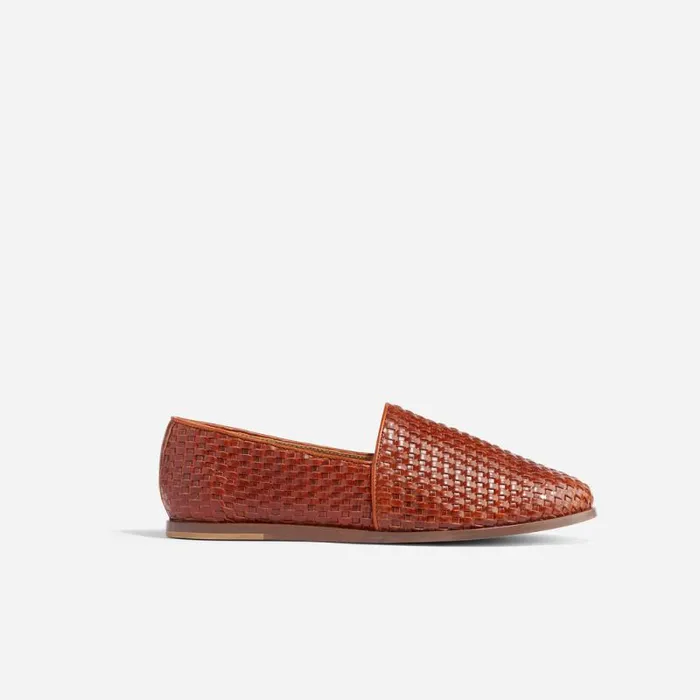 Nisolo Oxfords and Loafers Men Alejandro Woven Slip On 20 Woven Brandy