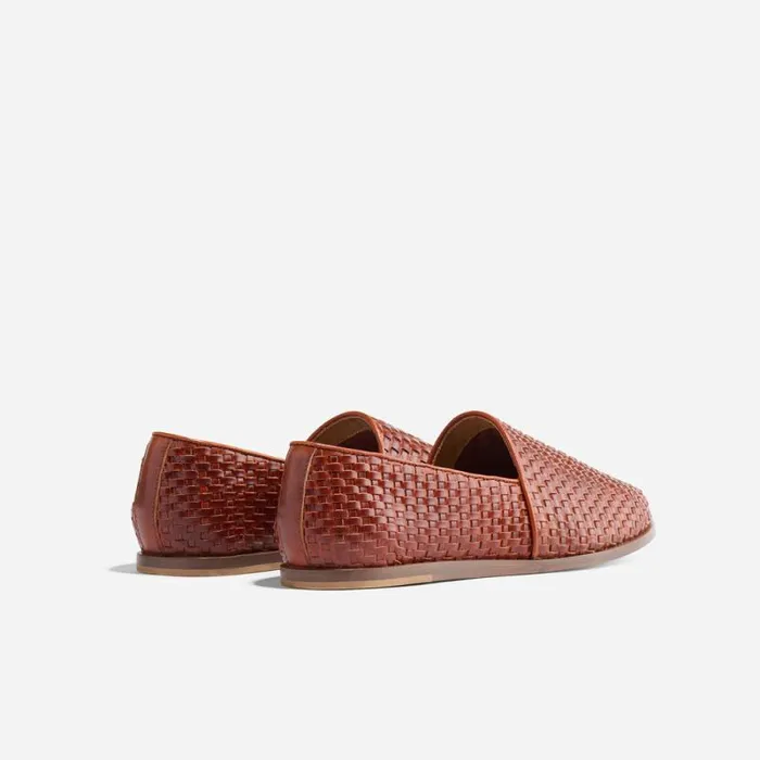 Nisolo Oxfords and Loafers Men Alejandro Woven Slip On 20 Woven Brandy