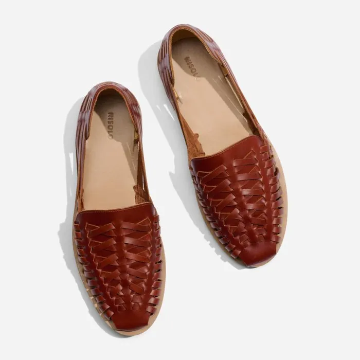 Nisolo Oxfords and Loafers Men Huarache Sandal Brandy