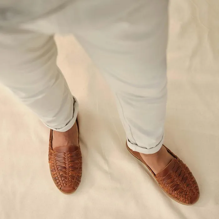 Nisolo Oxfords and Loafers Men Huarache Sandal Brandy