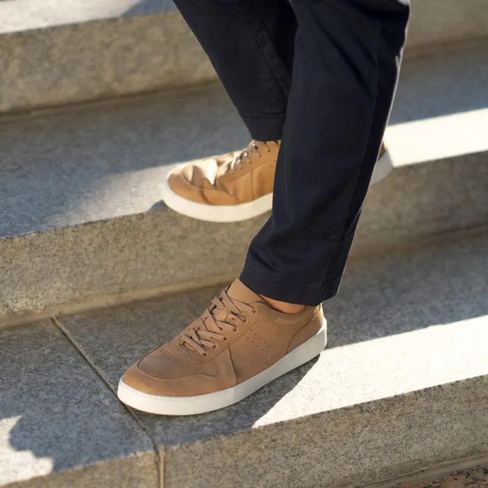 Nisolo Sneakers Men Beto GoTo Court Sneaker Almond Nisolo Sneakers Men Beto GoTo Court Sneaker Almond