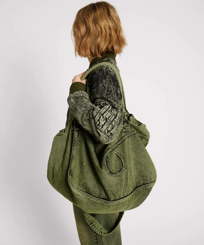 One Teaspoon Bags BLACK KHAKI DENIM OVERNIGHTER BAG 8211 Women One Teaspoon Bags BLACK KHAKI DENIM OVERNIGHTER BAG 8211 Women