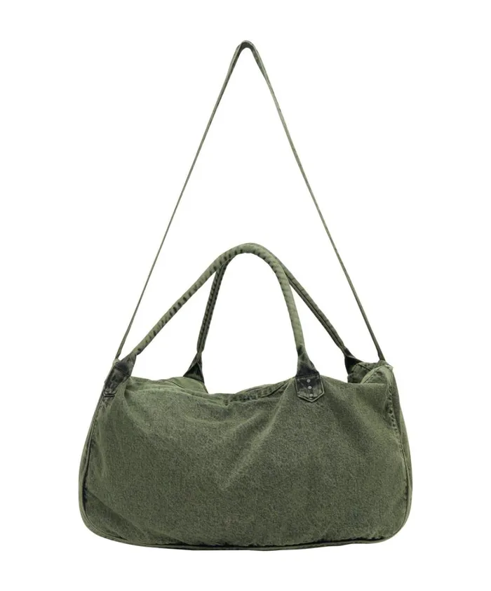 One Teaspoon Bags BLACK KHAKI DENIM OVERNIGHTER BAG 8211 Women One Teaspoon Bags BLACK KHAKI DENIM OVERNIGHTER BAG 8211 Women
