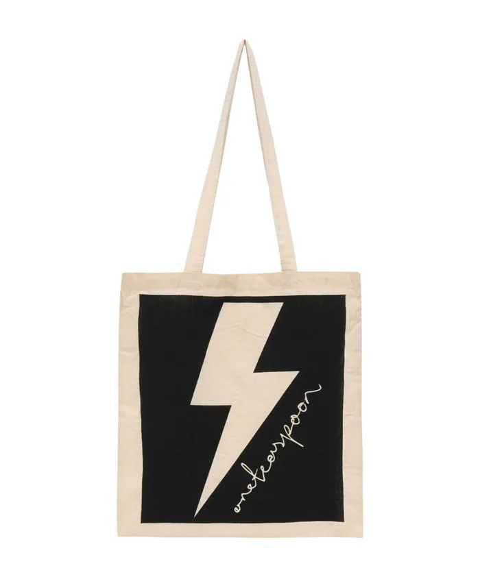 One Teaspoon Bags BLACK LIGHTNING BOLT TOTE BAG 8211 Women One Teaspoon Bags BLACK LIGHTNING BOLT TOTE BAG 8211 Women