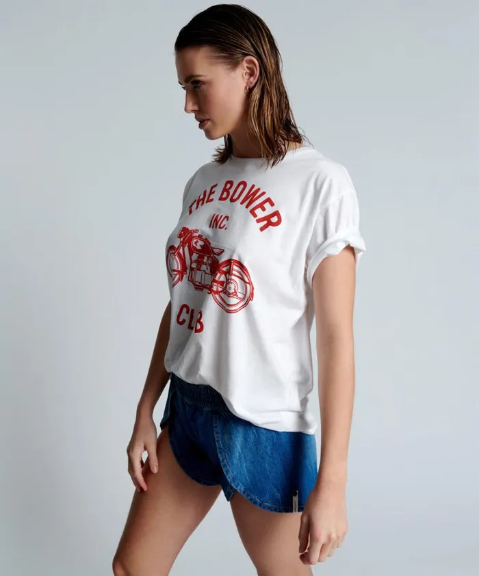 One Teaspoon Basic Tees BOWER BIKE CLUB ORGANIC UNISEX TEE 8211 Women One Teaspoon Basic Tees BOWER BIKE CLUB ORGANIC UNISEX TEE 8211 Women