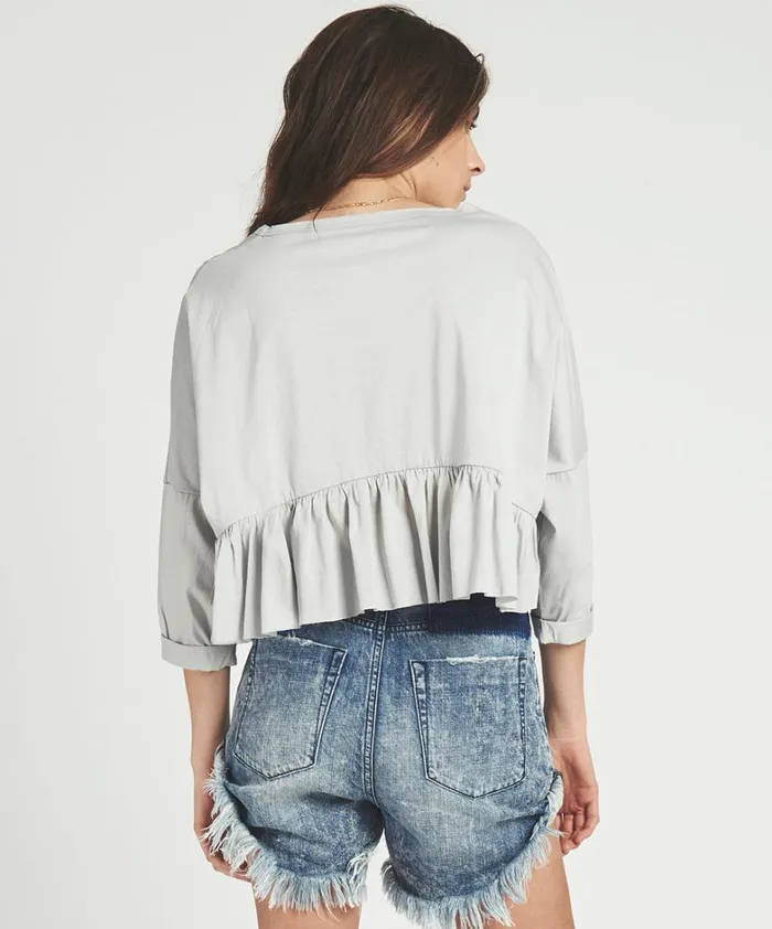 One Teaspoon Basic Tees VISION SUPIMA 34 SLEEVE TEE 8211 Women One Teaspoon Basic Tees VISION SUPIMA 34 SLEEVE TEE 8211 Women