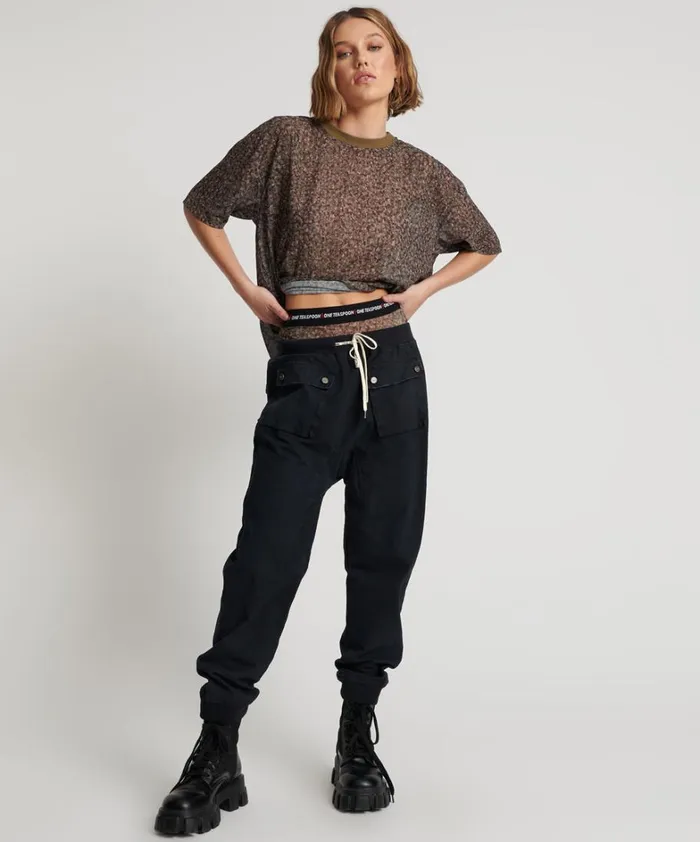 One Teaspoon Bottoms FADED BLACK CADET PANTS 8211 Women