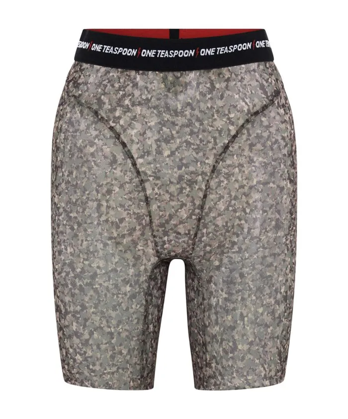 One Teaspoon Bottoms SAFARI CAMO MESH BIKE SHORTS 8211 Women One Teaspoon Bottoms SAFARI CAMO MESH BIKE SHORTS 8211 Women