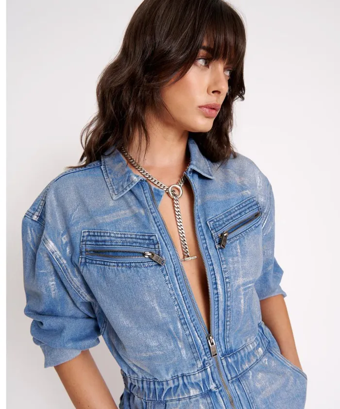One Teaspoon Denim Dresses BLUE FUTURE OLIVIA DRESS 8211 Women