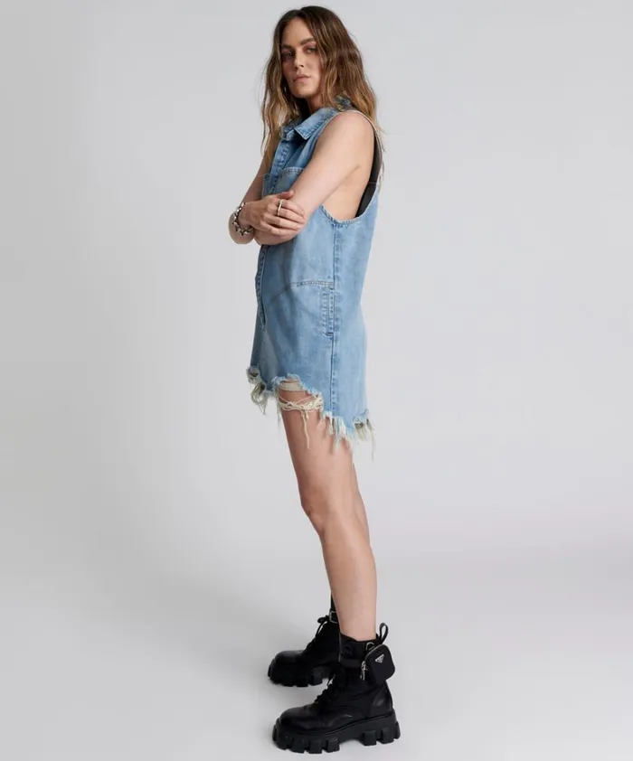 One Teaspoon Denim Dresses HENDRIXE BRAXTON DENIM DRESS 8211 Women One Teaspoon Denim Dresses HENDRIXE BRAXTON DENIM DRESS 8211 Women
