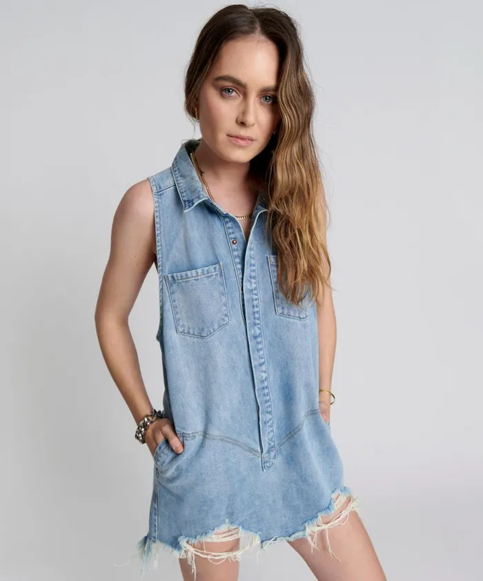 One Teaspoon Denim Dresses HENDRIXE BRAXTON DENIM DRESS 8211 Women One Teaspoon Denim Dresses HENDRIXE BRAXTON DENIM DRESS 8211 Women
