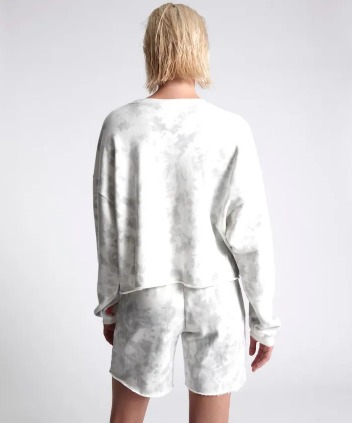 One Teaspoon Hoodies And Sweats OTS COMMUTER CROP SWEATER WHITE 8211 Women One Teaspoon Hoodies And Sweats OTS COMMUTER CROP SWEATER WHITE 8211 Women
