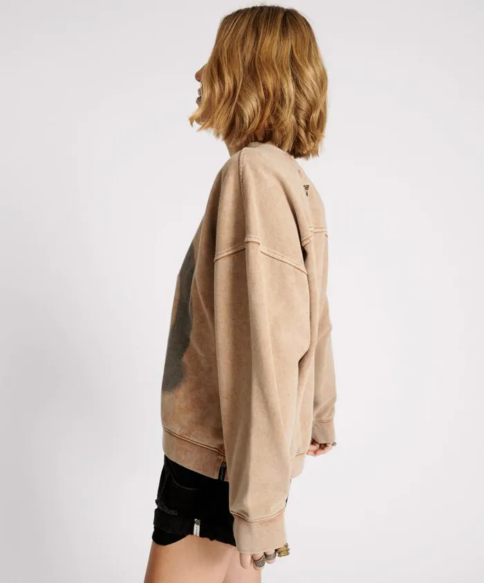 One Teaspoon Hoodies And Sweats PEACE RETRO SWEATER 8211 Women