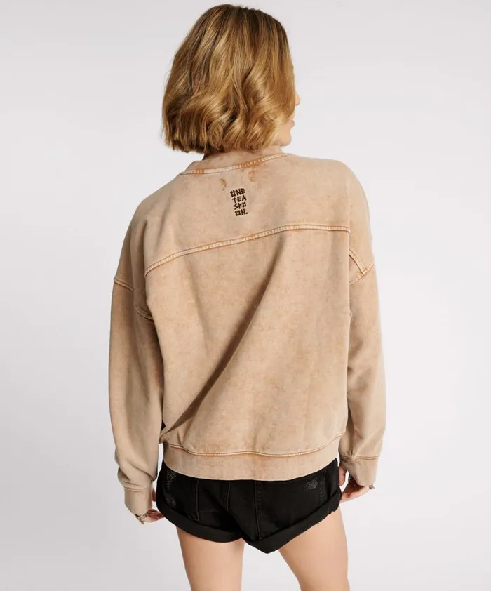 One Teaspoon Hoodies And Sweats PEACE RETRO SWEATER 8211 Women