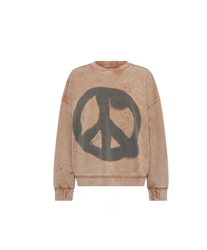 One Teaspoon Hoodies And Sweats PEACE RETRO SWEATER 8211 Women