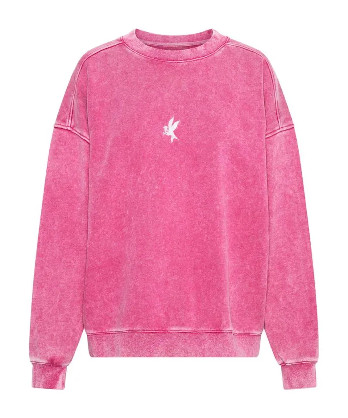 One Teaspoon Hoodies And Sweats PINK BOWER BIRD RETRO SWEATER 8211 Women
