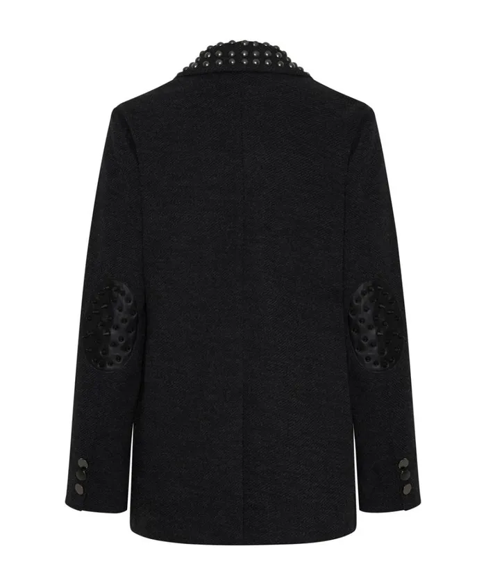 One Teaspoon Jackets CHARCOAL STUDDED BLAZER 8211 Women One Teaspoon Jackets CHARCOAL STUDDED BLAZER 8211 Women