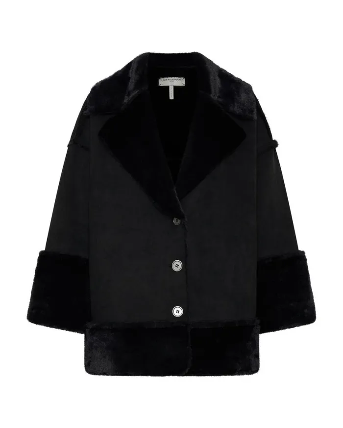 One Teaspoon Jackets FAUX SHEARLING AVIATOR COAT 8211 Women One Teaspoon Jackets FAUX SHEARLING AVIATOR COAT 8211 Women