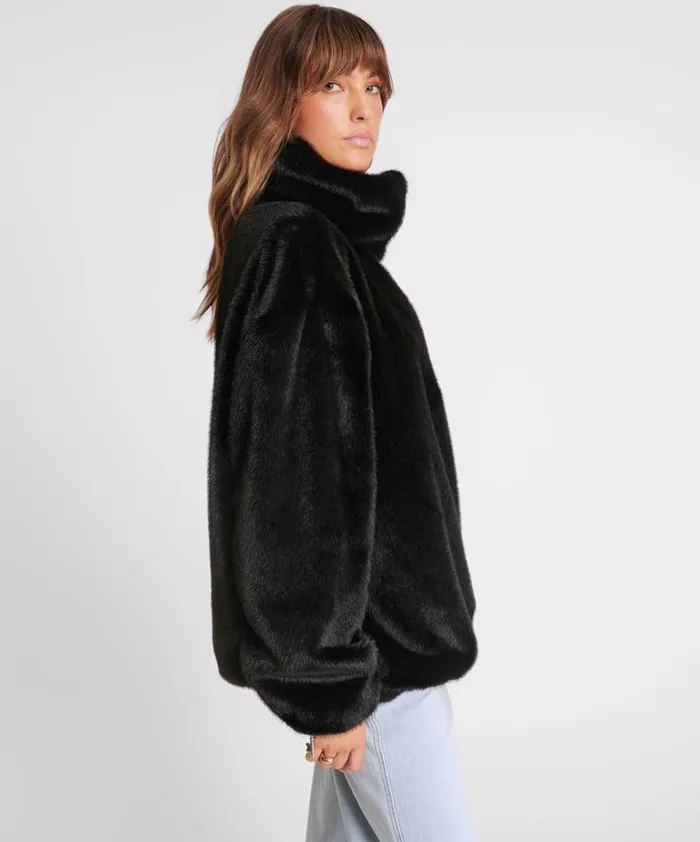 One Teaspoon Jackets SAUVAGE FAUX FUR PULLOVER JACKET 8211 Women One Teaspoon Jackets SAUVAGE FAUX FUR PULLOVER JACKET 8211 Women