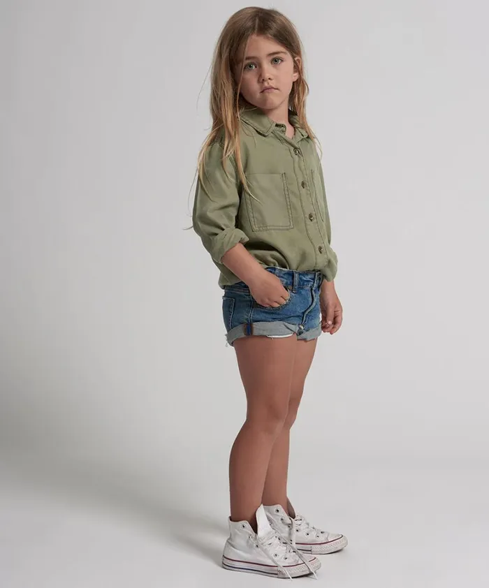 One Teaspoon Kids KIDS BANDITS DENIM SHORT BLUE 8211 Kids One Teaspoon Kids KIDS BANDITS DENIM SHORT BLUE 8211 Kids
