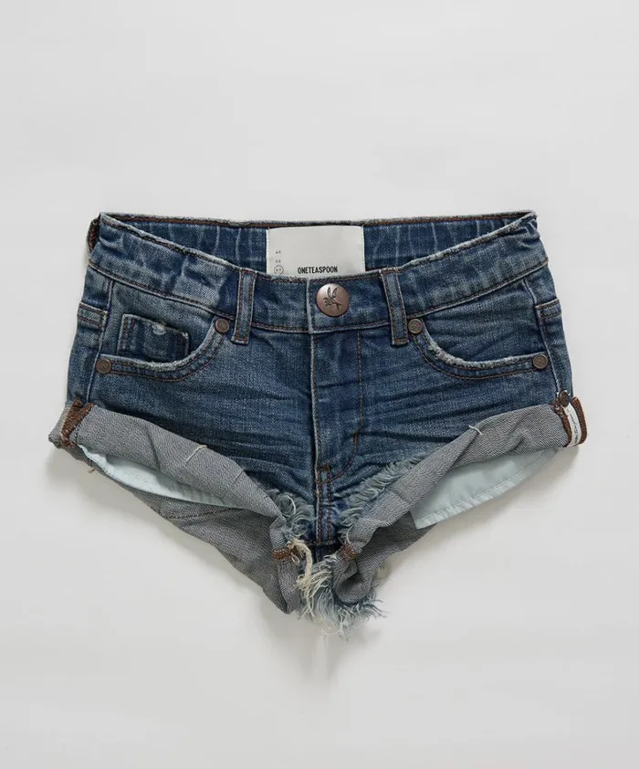 One Teaspoon Kids KIDS BANDITS DENIM SHORT BLUE 8211 Kids One Teaspoon Kids KIDS BANDITS DENIM SHORT BLUE 8211 Kids